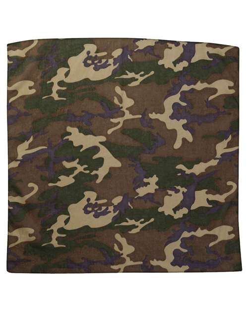 ValuMask Bandana — Green Camo (front) ValuMask Bandana