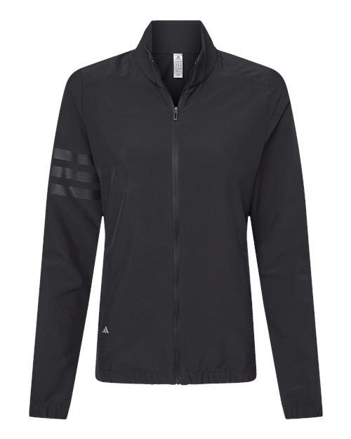 Women’s Wind Resistant Full-Zip Jacket — Black/ Black (front) Women's Wind Resistant Full-Zip Jacket - Image 1