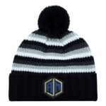 Acrylic Cuff Toque (Pom Pom 8cm)