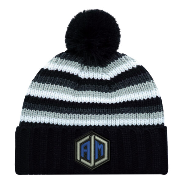 Acrylic Cuff Toque (Pom Pom 8cm)