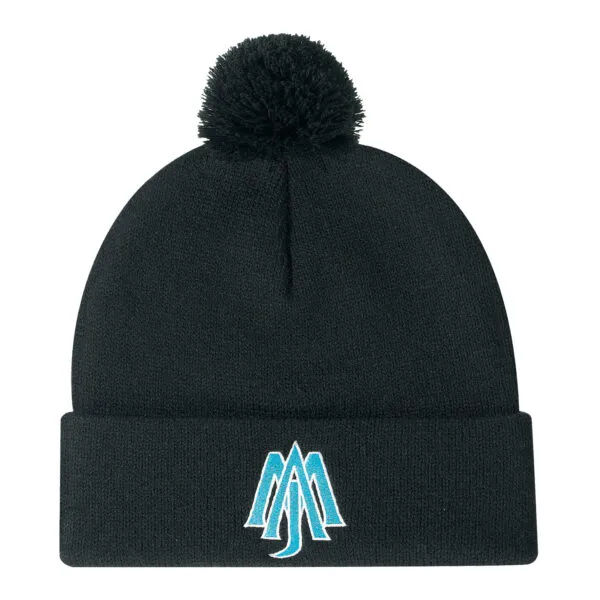 Acrylic Cuff Toque (Pom Pom 6cm)