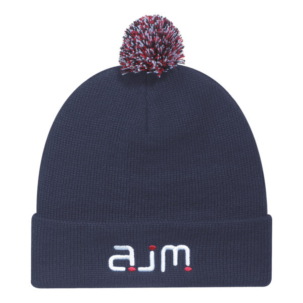 Acrylic Cuff Toque (Pom Pom 6cm)