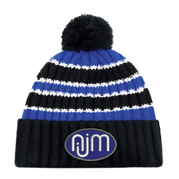 Acrylic Cuff Toque (Pom Pom 8cm)