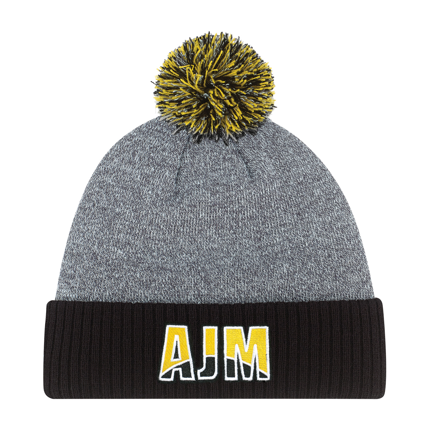 Acrylic Cuff Toque (Pom Pom 8cm) Heather knit/Cable rib knit Acrylic Cuff Toque (Pom Pom 8cm)