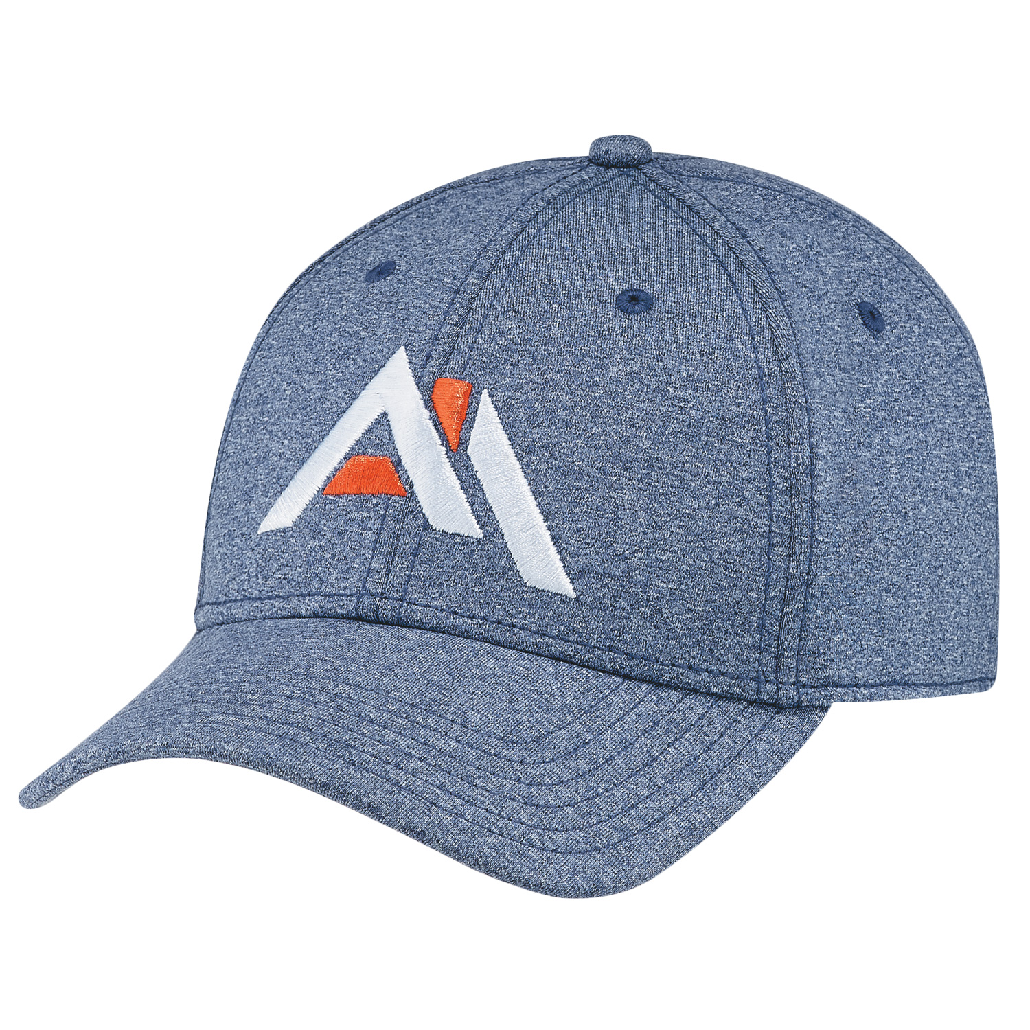 Polyester Heather & Spandex 6 Panel Constructed Contour (A-Class) Deluxe buckram laminated front panels with complete Pro-Stitch Pre-curved peak with 6 rows of stitching (P1) Premium cotton sweatband Self cloth back strap with velcro closure (S3) Polyester Heather & Spandex 6 Panel Constructed Contour (A Class)