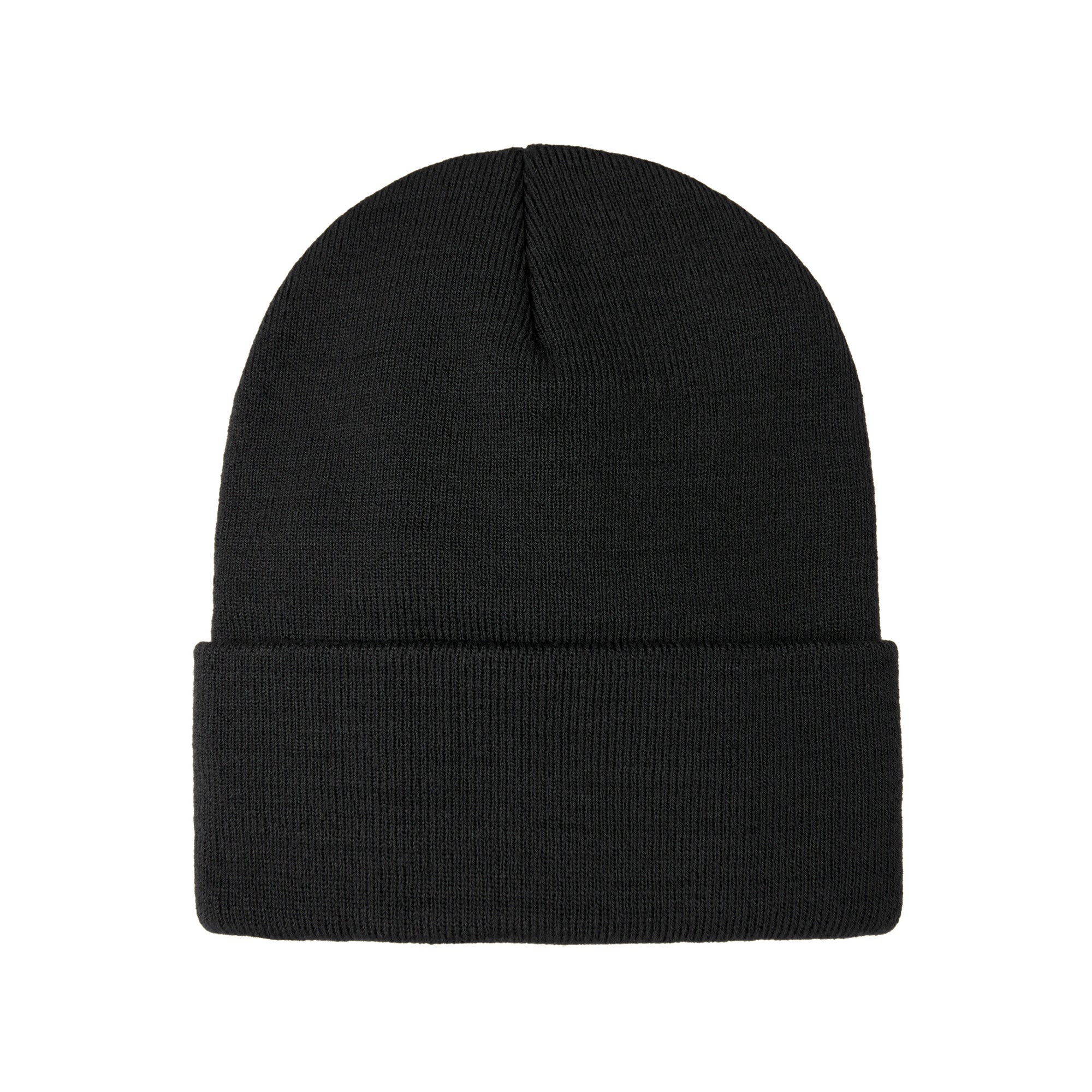 Adult Acrylic Knit Cuff Toque — Black Adult Acrylic Knit Cuff Toque - Image 1