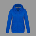 Ladies Polyester Full-Zip Hooded Sweatshirt - Image 2