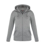Ladies Polyester Full-Zip Hooded Sweatshirt - Image 3