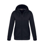 Ladies Polyester Full-Zip Hooded Sweatshirt - Image 4
