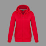 Ladies Polyester Full-Zip Hooded Sweatshirt - Image 5