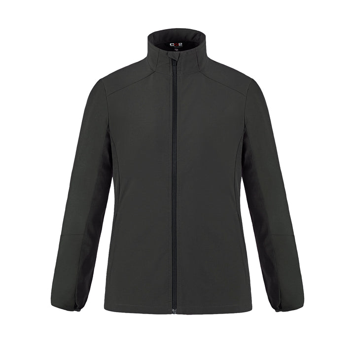 Ladies Packable Athleisure Jacket — Charcoal Ladies Packable Athleisure Jacket