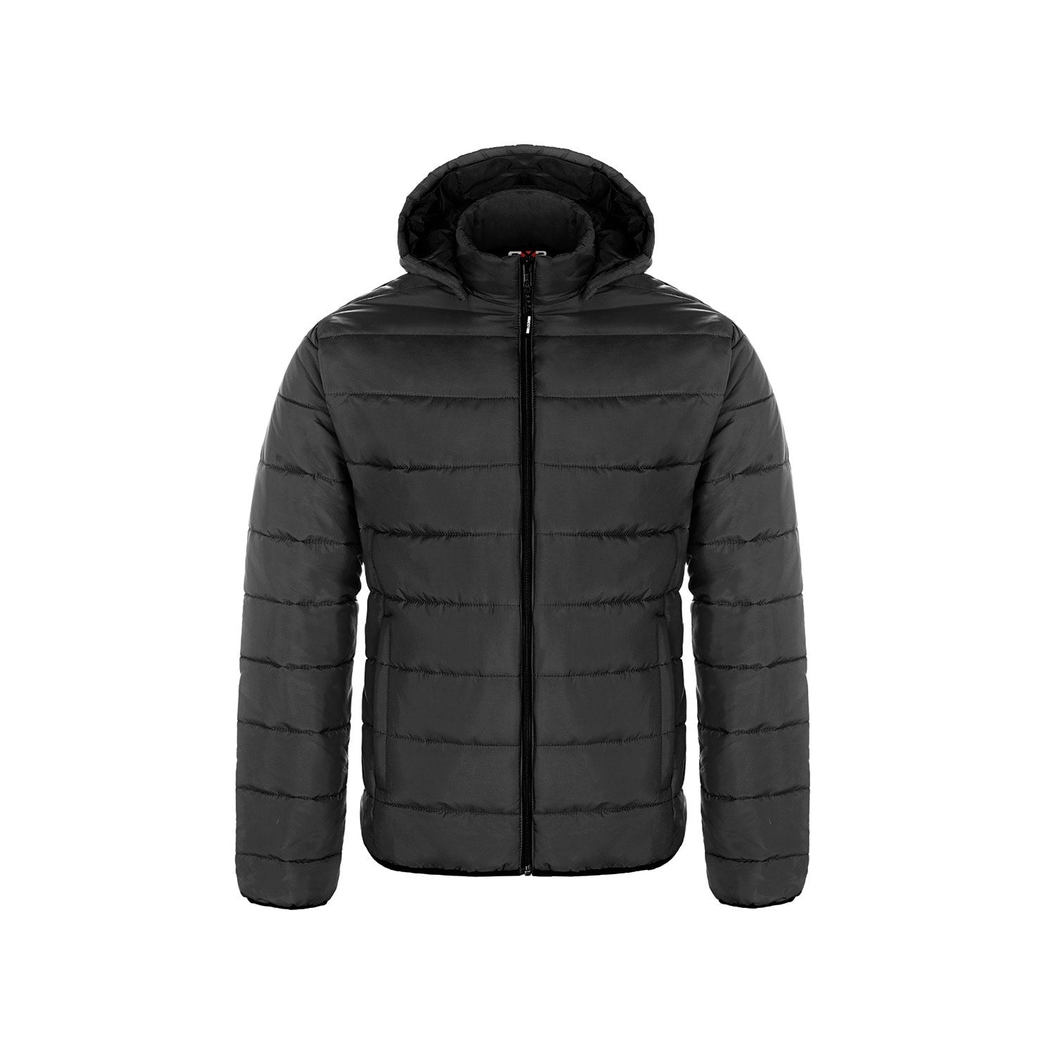 Youth Puffy Jacket With Detachable Hood — Black Youth Puffy Jacket With Detachable Hood