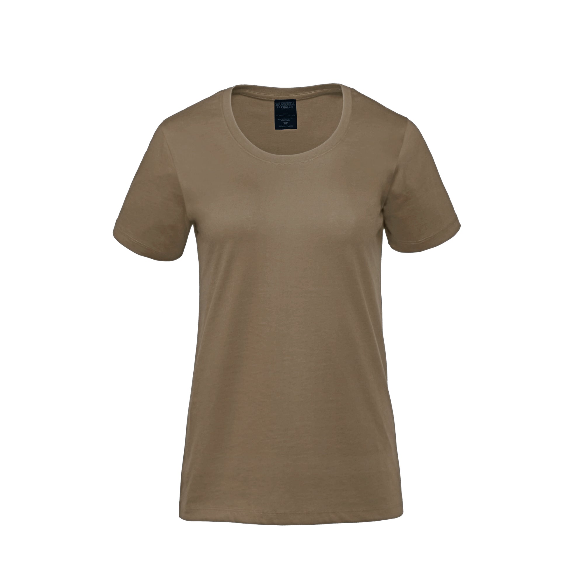 Ladies Organic Cotton Tshirt — Taupe Ladies Organic Cotton Tshirt