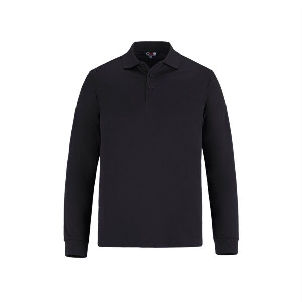 Men’s Long Sleeve Pique Mesh Polo