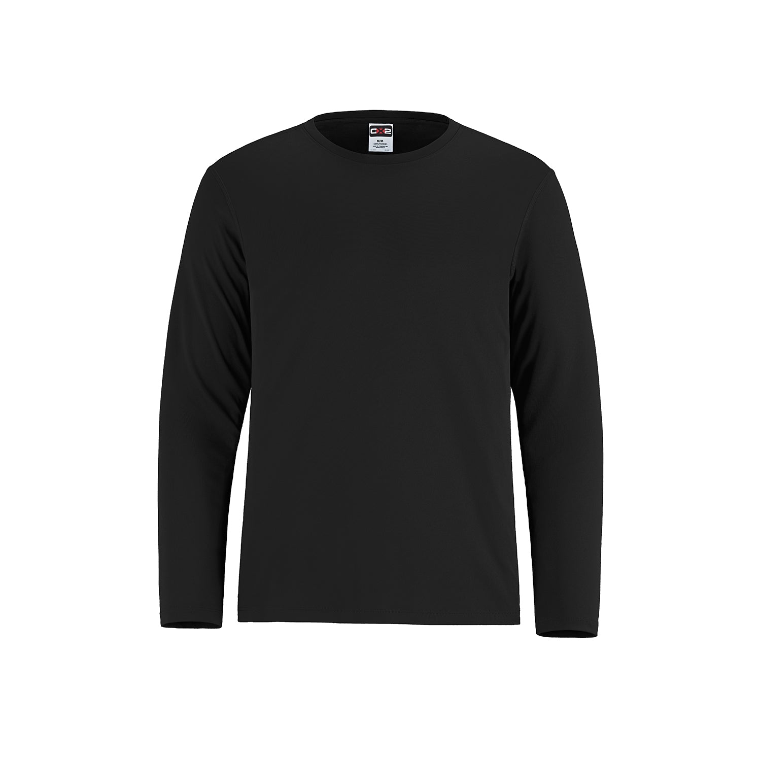 Men’s Long Sleeve Crew Neck Tee — Black Men’s Long Sleeve Crew Neck Tee