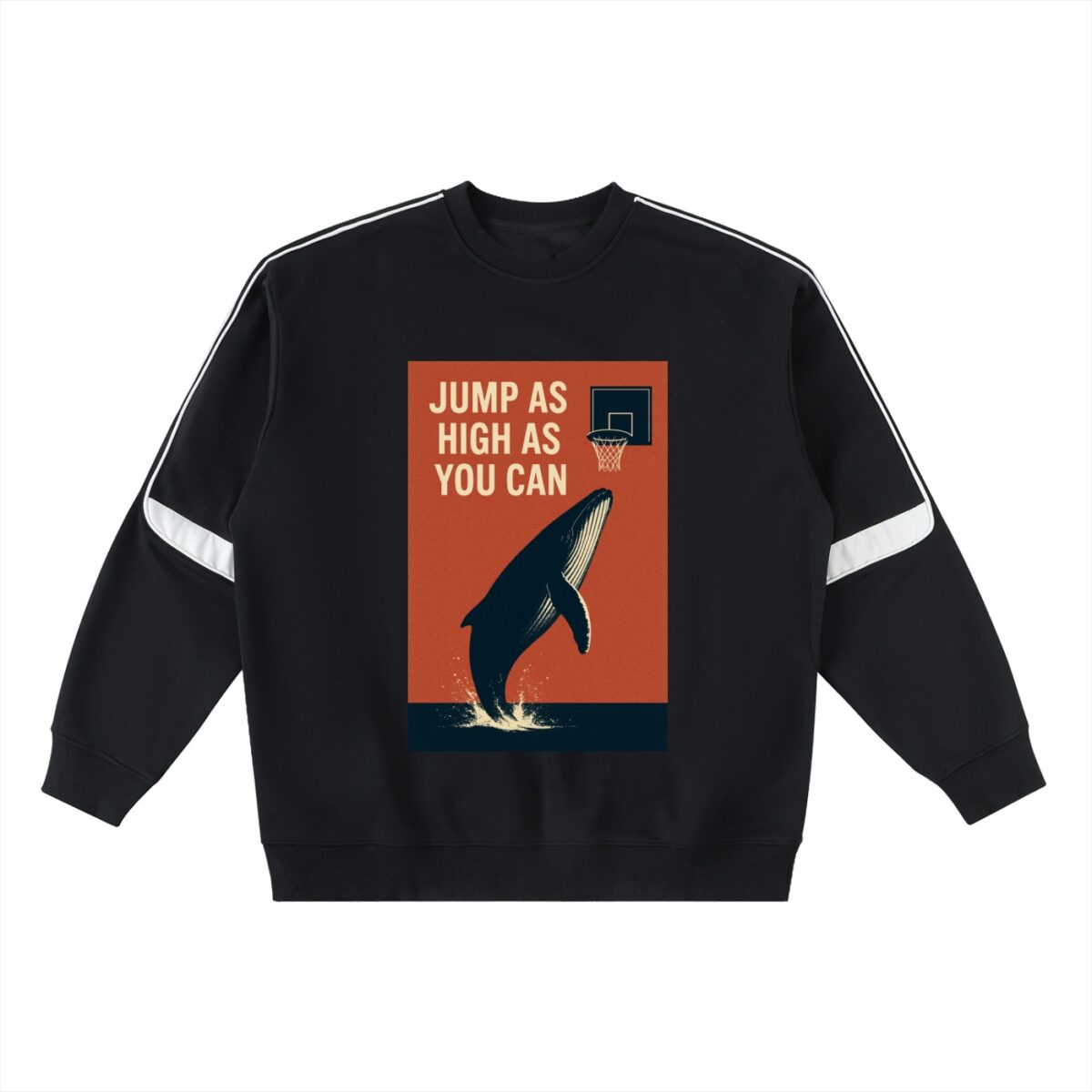 Oversized Crewneck Taped Sweatshirt - Image 4