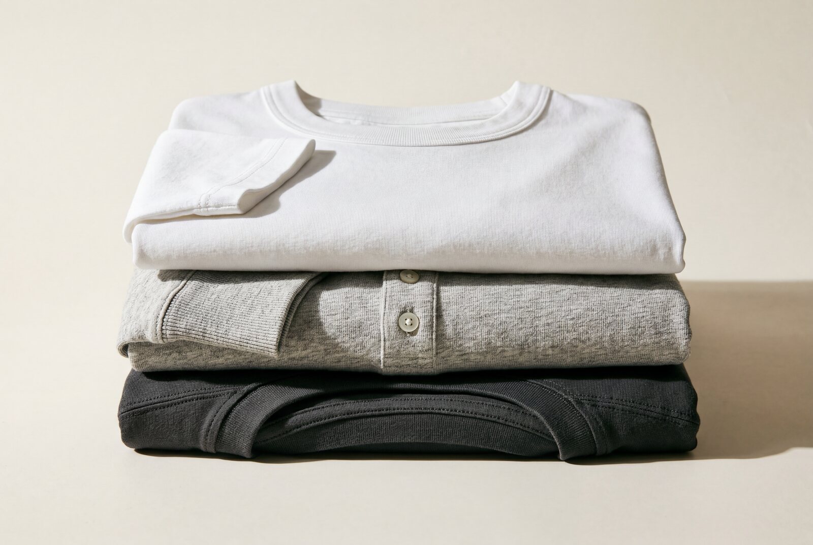 Folded blank shirts for corporate event T-shirt packages