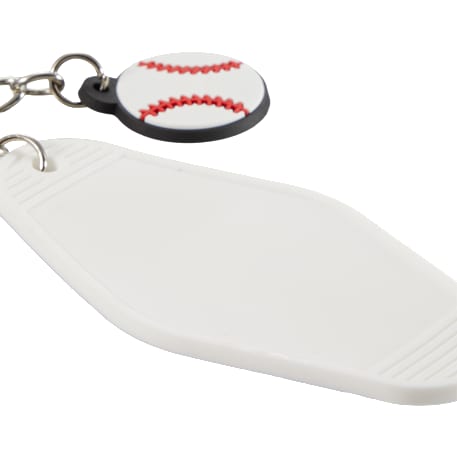 Retro Baseball Motel Keychain