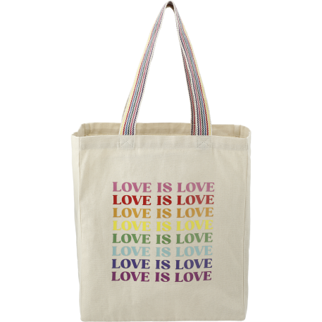 Rainbow Recycled 6oz Cotton Grocery Tote