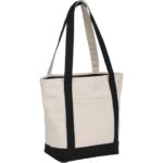 Recycled 12oz Zip Top Canvas Tote