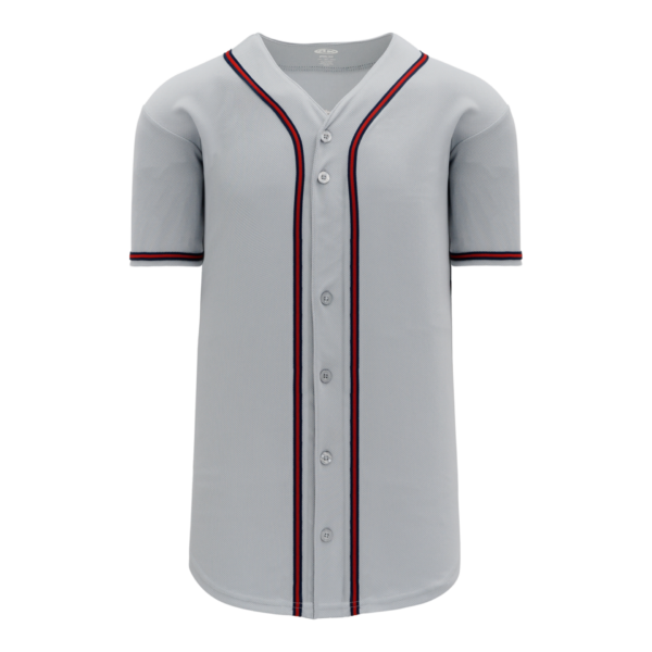 Full Button Baseball Jerseys BA5500-ATL-G01