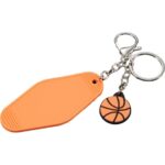 Retro Basketball Motel Keychain