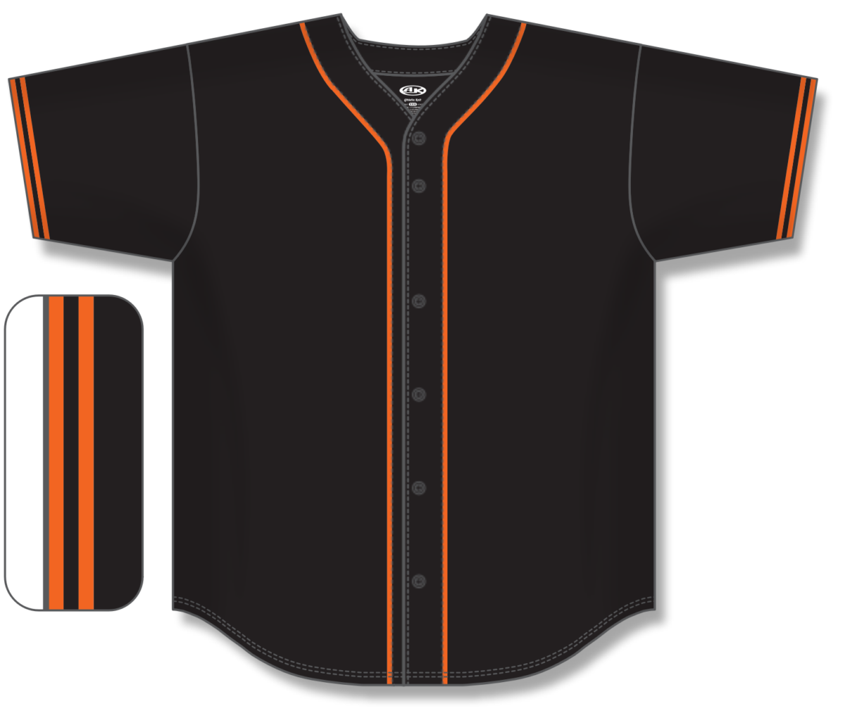 Full Button Baseball Jerseys BA5500-SF-G01