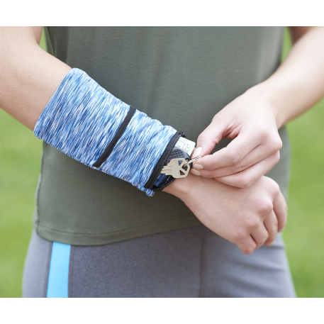 Cooling Heathered Wrist Band with Pocket