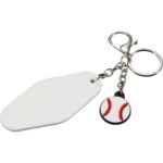 Retro Baseball Motel Keychain