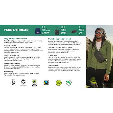 Terra Thread Fairtrade Earth 15" Computer Backpck