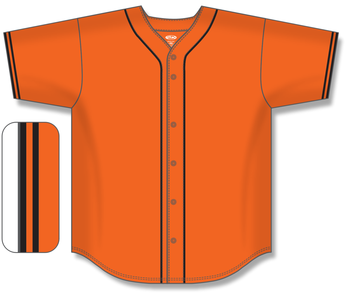 Full Button Baseball Jerseys BA5500-SF-G01