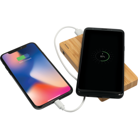 FSC® 100% Bamboo 5000 mAh Wireless Power Bank