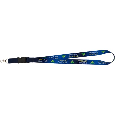 Full Color 1" Lanyard w/ Extension and D-Ring