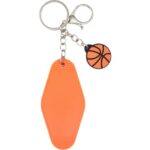 Retro Basketball Motel Keychain