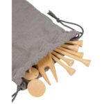 Bamboo Golf Tee Set with Recycled Pouch