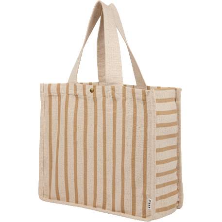 FEED Cotton and Jute Striped Tote