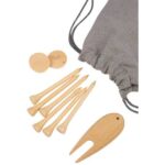 Bamboo Golf Tee Set with Recycled Pouch