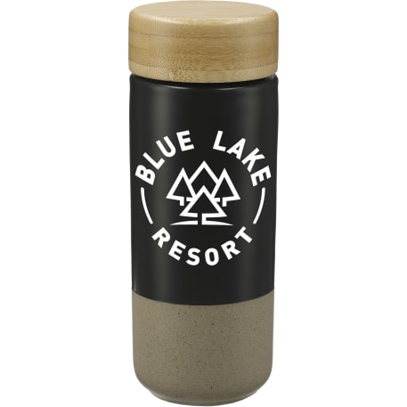 Arlo Ceramic Tumbler with Bamboo lid 11oz