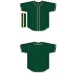 Full Button Baseball Jerseys BA5500-OAK-G01