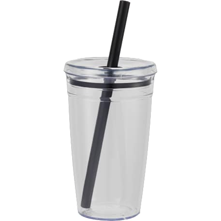 Anna Recycled Acrylic Tumbler w/ Straw 15oz