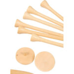 Bamboo Golf Tee Set with Recycled Pouch