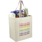 Rainbow Recycled 6oz Cotton Grocery Tote