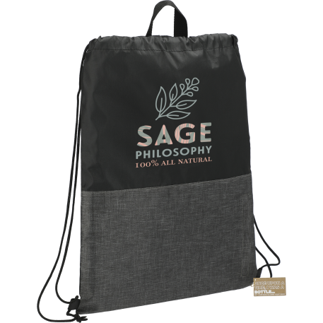 Ash Zippered Recycled Drawstring Bag