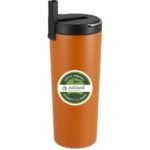 Thor Copper Insulated Tumbler 24oz Flip Straw Lid