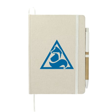 5" x 7" Organic Cotton Bound Notebook w/Pen