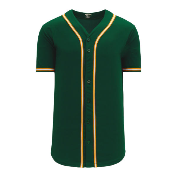 Full Button Baseball Jerseys BA5500-OAK-G01