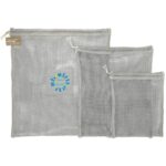 Recycled Cotton Mesh Cinch Pouch Set