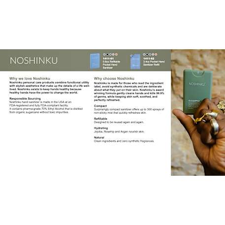 0.67oz Noshinku Refillable Pocket Hand Sanitizer