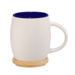 Hearth Ceramic Mug FSC®100% Wood Lid/Coaster 15oz
