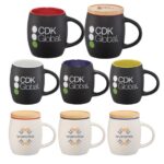Hearth Ceramic Mug FSC®100% Wood Lid/Coaster 15oz